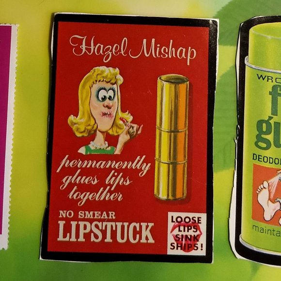 3/$25 vintage 70s Wacky Pack large funny joke gag stickers x3 - Picture 4 of 5